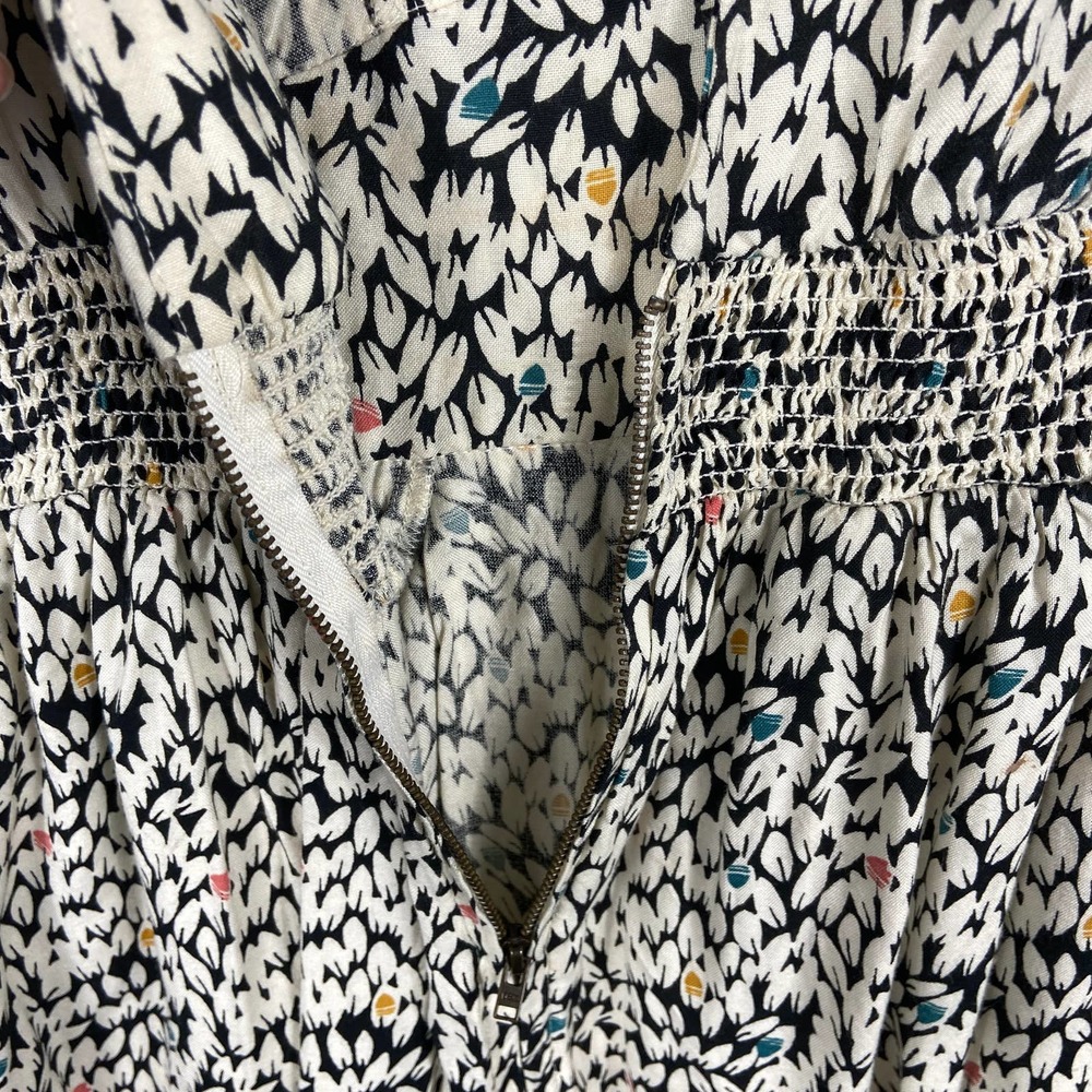 Urban Outfitters Cooperative Retro Print Floral Mini Leaf 40s Style Dress S - Picture 8 of 8